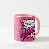 Gepersonaliseerd Je bent mijn HERO Comic Book Pop  Mok (Voorkant rechts)