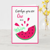 Gepersonaliseerd, je bent uniek valentine kaart (Gele Bloem)