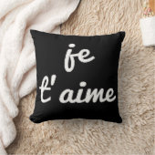 Gepersonaliseerd Je t'aime Frans Ik hou van je Kussen (Deken)