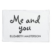 Gepersonaliseerd Jij en ik, alleen wij twee Kussensloop (Achterkant-Links)