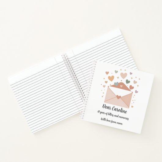 Gepersonaliseerd journaal – brieven en herinnering notitieboek (Binnen)