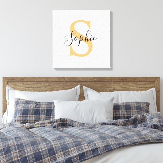 Gepersonaliseerd Jouw naam, aangepaste naam, Birth Canvas Afdruk (Insitu (Slaapkamer))