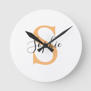 Gepersonaliseerd Jouw naam, aangepaste naam, Birth Ronde Klok