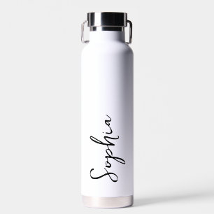 Gepersonaliseerd Jouw naam Script White Wedding Waterfles