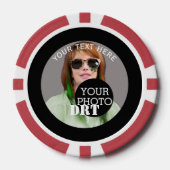Gepersonaliseerd Jouw tekst Monogram Uw Afbeelding Poker Chips (Voorkant)