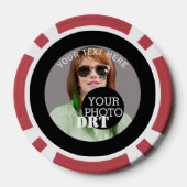 Gepersonaliseerd Jouw tekst Monogram Uw Afbeelding Poker Chips (Achterkant)