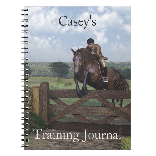 Gepersonaliseerd Jumping Horse Notitieboek (Voorkant)