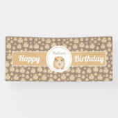 Gepersonaliseerd kaarshamster Pattern Birthday Par Spandoek (Horizontaal)
