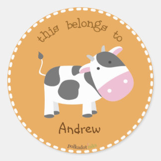 Gepersonaliseerd*Kabelboek Ronde Sticker