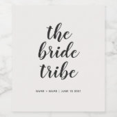 Gepersonaliseerd kalligrafie De bruidstribe bruilo Wijn Etiket (Enkel label)