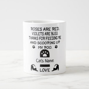 gepersonaliseerd kattenliefdescadeau , kattennaam extra grote beker