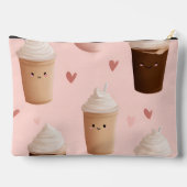 Gepersonaliseerd Kawaii Iced Coffee Pattern Etui (Achterkant)