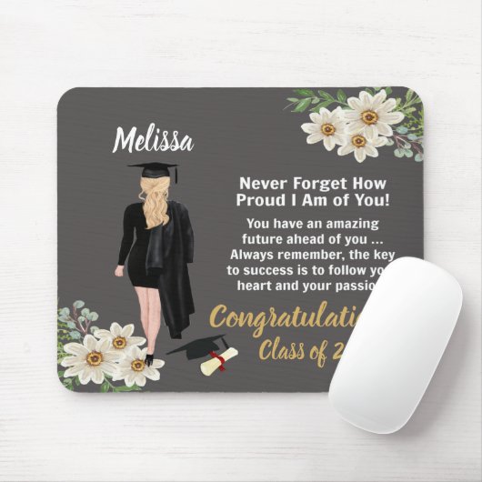 Gepersonaliseerd Keepsake-Afstuderen Muismat (Met muis)