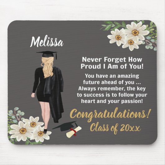 Gepersonaliseerd Keepsake-Afstuderen Muismat (Voorkant)