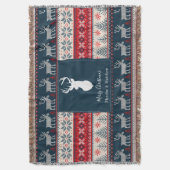 Gepersonaliseerd Kerst Breipatroon Deken (Voorkant Verticaal)