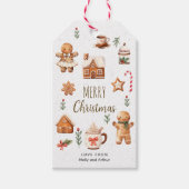 Gepersonaliseerd kerst Label met kerst koekjes Cadeaulabel (Voorkant)