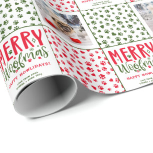 Gepersonaliseerd kerst Puppy Afbeelding Funny Dog Cadeaupapier