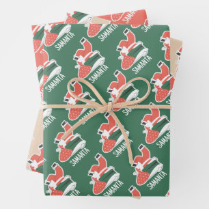 Gepersonaliseerd Kerst Schattige verhaal Inpakpapier Vel