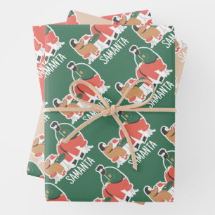 Gepersonaliseerd Kerst Schattige verhaal Inpakpapier Vel