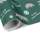 Gepersonaliseerd kerstfeest cadeaupapier (Rol Hoek)