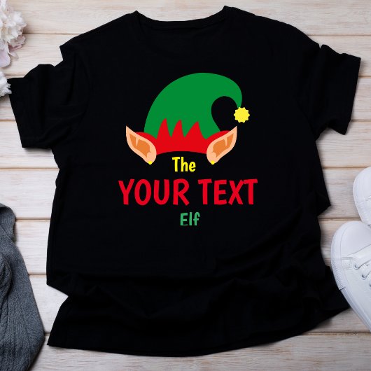 Gepersonaliseerd kerstfeest Elf T Shirt