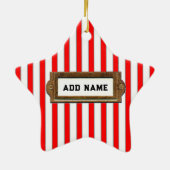 Gepersonaliseerd kerstfeest keramisch ornament (Achterkant)