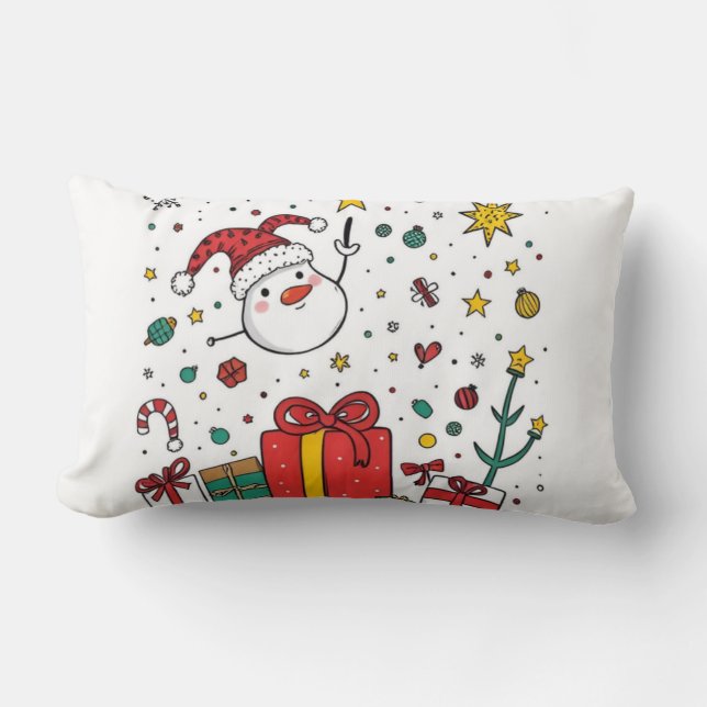 gepersonaliseerd kerstfeest kussen (Voorkant)