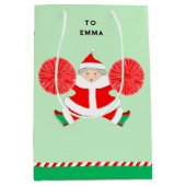 Gepersonaliseerd kerstfeest medium cadeauzakje (Voorkant)