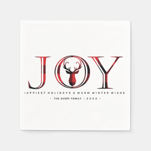 Gepersonaliseerd kerstfeest servet (Voorkant)