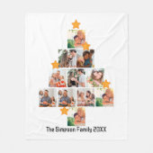 Gepersonaliseerd kerstfeest van de vlinderfamilie  fleece deken (Voorkant)