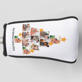 Gepersonaliseerd kerstfeest van de vlinderfamilie golfheadcover