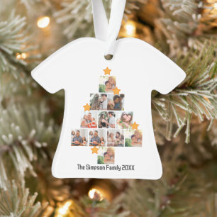 Gepersonaliseerd kerstfeest van de vlinderfamilie  ornament