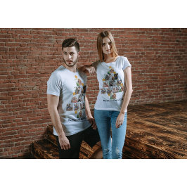 Gepersonaliseerd kerstfeest van de vlinderfamilie t-shirt