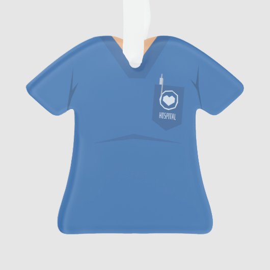 Gepersonaliseerd kerstfeestdag in het ziekenhuis ornament (voorkant)