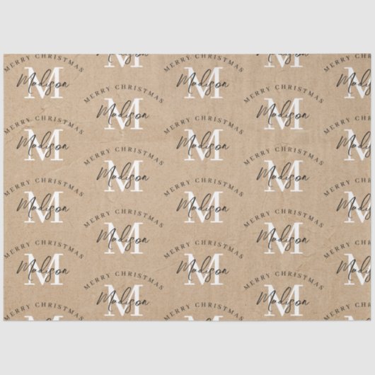 Gepersonaliseerd kerstkaartje tissuepapier (Voorkant)