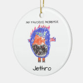 Gepersonaliseerd kerstkerstkerstfeest keramisch ornament (Links)