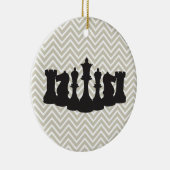 Gepersonaliseerd kerstkerstversiering in Chic Chev Keramisch Ornament (Rechts)