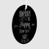 Gepersonaliseerd kerstkerstversiering ornament (voorkant)