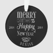 Gepersonaliseerd kerstkerstversiering ornament (voorkant)