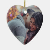 Gepersonaliseerd kerstkerstversieringsvoorstel keramisch ornament (Rechts)