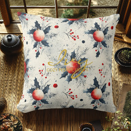 Gepersonaliseerd kerstkussen met naam en citaat kussen