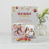 GEPERSONALISEERD KERSTMIS ORNAMENT FEESTDAGENKAART (Staand voorkant)