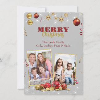 GEPERSONALISEERD KERSTMIS ORNAMENT FEESTDAGENKAART