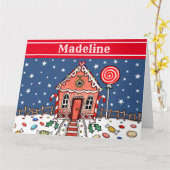 Gepersonaliseerd kerstontbijt kaart (Gele Bloem)