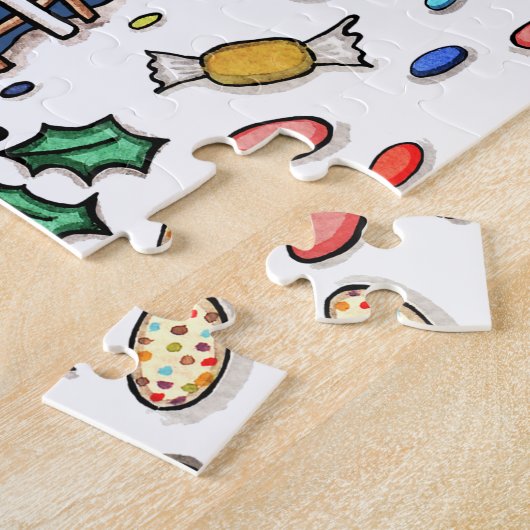 Gepersonaliseerd kerstontbijt legpuzzel (Zijkant)