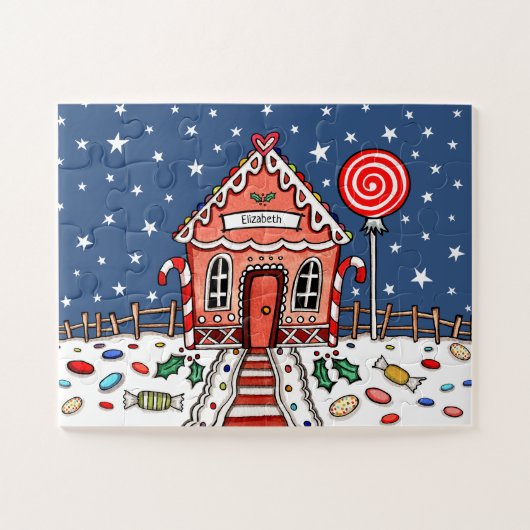 Gepersonaliseerd kerstontbijt legpuzzel (Horizontaal)