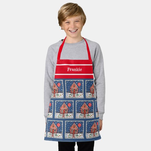 Gepersonaliseerd kerstontbijt schort (Gedragen)