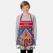 Gepersonaliseerd kerstontbijt schort (Gedragen)