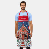 Gepersonaliseerd kerstontbijt schort (Gedragen)