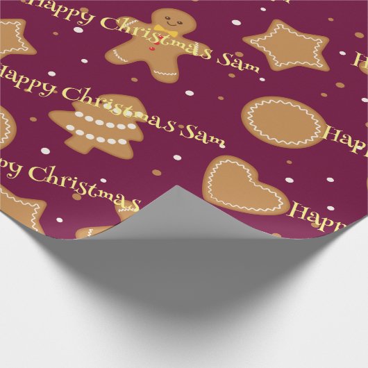 Gepersonaliseerd kerstpatroon inpakpapier (Hoek)